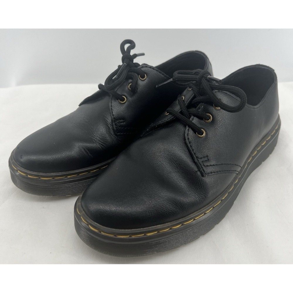 Dr Martens Zavala Lo Mens 7 Womens 8 39 EU Black Leather Lace Up Shoes
